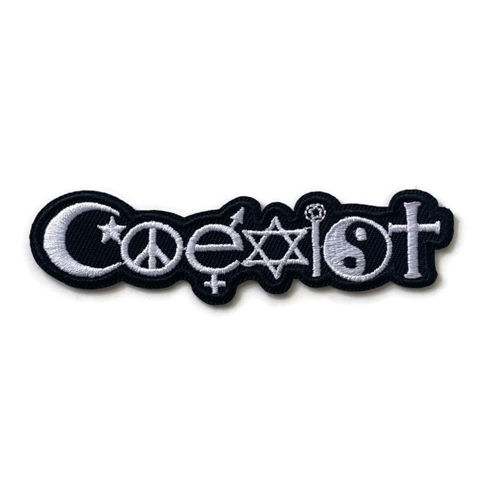 Coexist Iron On Embroidered Patch